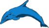Blue Leaping Dolphin Clip Art